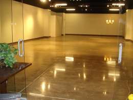Polished concrete in a Las Vegas commercial space.