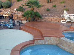 Textured Pool Deck with Overlay